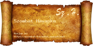 Szombat Havaska névjegykártya